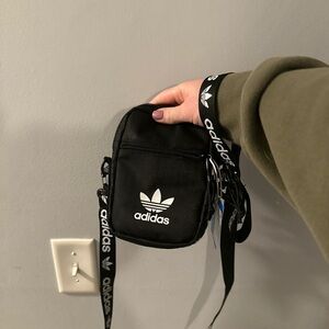 Adidas Black Belt Bag with Logo